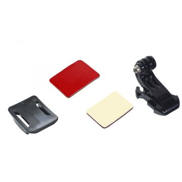 Prindere quick-release adeziva curbata cu adaptor quick-release compatibil J-Hook pentru GoPro Hero / SJCAM / Xiaomi GP57