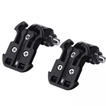 Set suporturi J-hook PU20 Puluz pentru GoPro, Xiaoyi si alte Camere Video Sport, 2 bucati, Negru