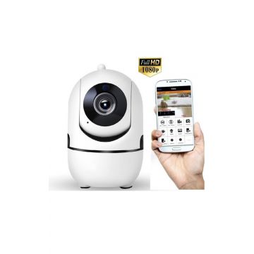 Camera de supraveghere IP WIFI, Full HD 2MP, Night vision, Conectare telefon / PC, Rotire automata, rezolutie 1920*1080, senzor miscare