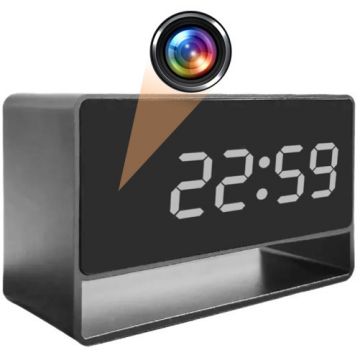 Camera Spion in ceas de birou iUni IP27 Mini, Wi-Fi, Vizualizare 4K, Night Vision, Senzor de miscare