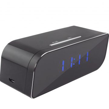 Camera Spy WI-FI IP Ascunsa in Ceas Desteptator , Dispozitiv de Spionaj cu Mini-Camera si Microfon, Infrarosu , 1080P ,Activare la Miscare, Ej-Products