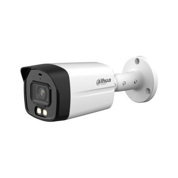 Camera supraveghere exterior Dahua Full-Color HAC-HFW1809TLM-A-LED-0360B, 8 MP, 3.6 mm, lumina alba 40 m, microfon