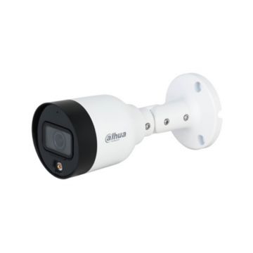 Camera supraveghere exterior IP Dahua Full Color IPC-HFW1239S-A-LED-S5, 2 MP, lumina alba 30 m, 2.8 mm, microfon, PoE