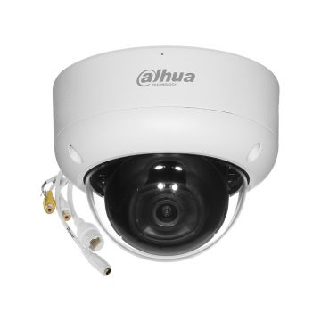 Camera supraveghere IP Dome Dahua WizSense IPC-HDBW3841E-AS-0280B-S2, 8 MP, IR 30 m, 2.8 mm, slot card, microfon, PoE