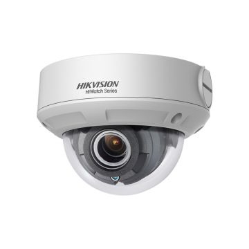 Camera supraveghere IP Dome Hikvision HiWatch HWI-D640H-ZC, 4MP, IR 30 m, 2.8 - 12 mm, motorizat, slot card, detectie miscare, PoE