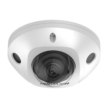 Camera supraveghere IP Mini Dome Hikvision AcuSense DS-2CD2563G2-I28C, 6 MP, 2.8 mm, IR 30 m, PoE, slot card, microfon