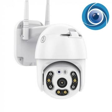 Camera Supraveghere WiFI Security Dome 360, Alerta Intrusi, Urmarire Automata, IP66, Alb - Smart Camera