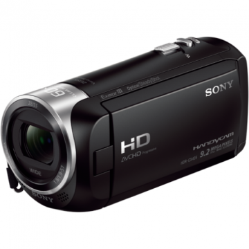 Camera Video Sony HDR-CX405 Black, senzor CMOS Exmor R, lentile superangulare Carl Zeiss Vario-Tessar, stabilizare optica SteadyShota, zoom 30x/350x, ecran 2.7