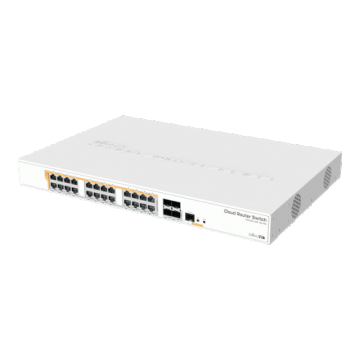 Cloud Router Switch 24 x Gigabit PoE+ Out 450W, 4 x SFP+ 10Gbps - Mikrotik CRS328-24P-4S+RM