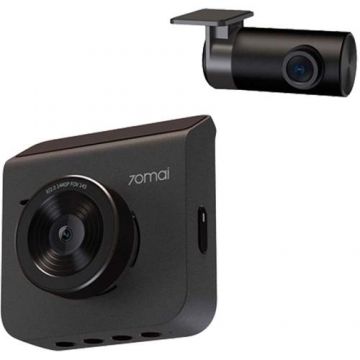 Kit amera Auto 70mai Dash Cam A400, QHD 1440p, IPS 2.0inch, 145 FOV + Camera Spate RC09, 1080p (Gri/Negru)