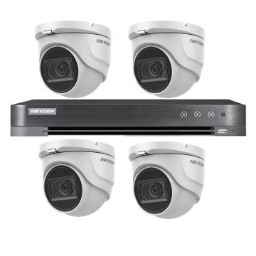 Kit supraveghere video Hikvision 4 camere interior 4 in 1, 8MP, 2.8mm, IR 30m, DVR 4 canale 4K 8MP