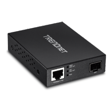 Mediaconvertor POE Gigabit - SFP fibra optica - TRENDnet TFC-PGSFP