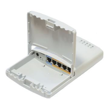 Router PowerBox de exterior, 5 x Fast Ethernet, 4 x PoE, RouterOS L4 - Mikrotik RB750P-PBr2