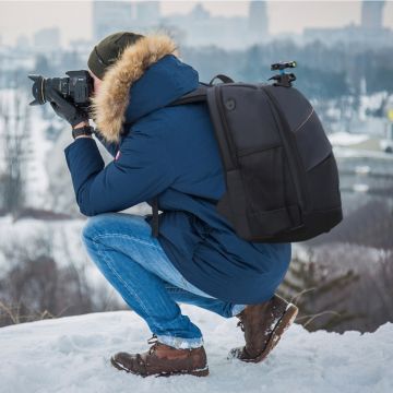 Rucsac impermeabil PU5011B Puluz pentru camera video sport si accesorii, Negru