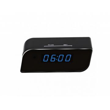 Set 2 camere spy WI-FI IP ascunse in ceas desteptator, dispozitiv tip spionaj cu mini-camera si microfon, infrarosu, 1080P, activare la miscare, Ej-Products