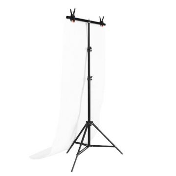 Set stativ si fundal pentru studio foto DCA0976 Puluz, 70x200cm, Negru/Alb