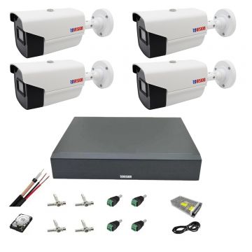 Sistem complet 4 camere supraveghere video full hd Rovision oem Hikvision accesorii si hard