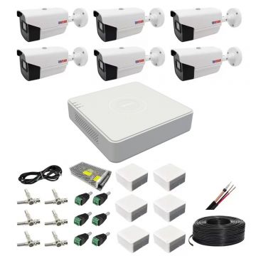 Sistem supraveghere 6 camere Rovision oem Hikvision 2MP Full HD, DVR 8 canale, accesorii incluse Sistem supraveghere 6 camere Rovision oem Hikvision 2MP Full HD, DVR 8 canale, accesorii incluse