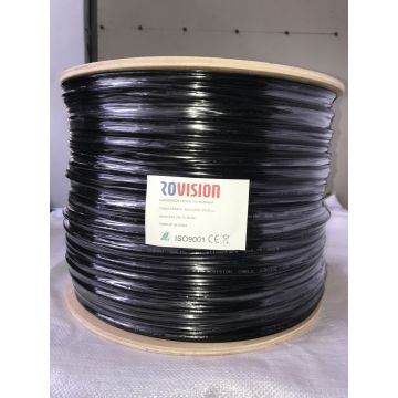 Cablu CAT5 FTP cu Sufa Cupru Solid 305m – Ecranat cu Folie de Aluminiu, Protectie UV, Conform ISO/IEC11801 Cablu CAT5 FTP cu Sufa Cupru Solid 305m – Ecranat cu Folie de Aluminiu, Protectie UV, Conform ISO/IEC11801