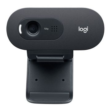 Camera Web HD Logitech C505, USB, senzor CMOS, microfon, suport universal