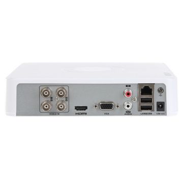 DVR 4 canale video 5MP, 4ch. AUDIO HDTVI over coaxial - HIKVISION DS-7104HUHI-K1(S)
