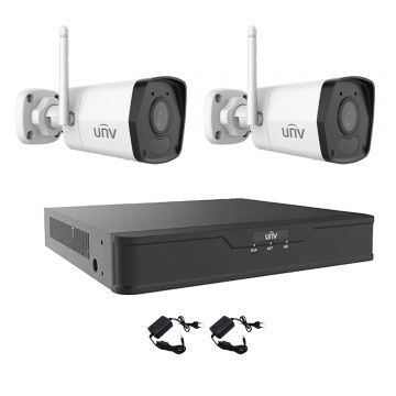 Sistem supraveghere video Wi-Fi 2 camere 2MP Smart IR 30m, Microfon, NVR 4 canale 4K, accesorii