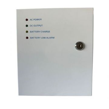 Sursa alimentare 12V/5A, back-up in cabinet metalic Sursa alimentare 12V/5A, back-up in cabinet metalic