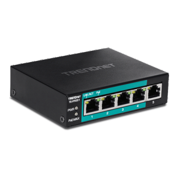 Switch 4 porturi Fast Ethernet Long Range 250m PoE+ 60W'1 port Fast Ethernet - TRENDnet TE-FP051