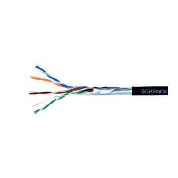 Cablu Schrack, F/UTP Cat.5e, HSEKF424E3, 4x2xAWG24, PE de exterior, negru, cutie