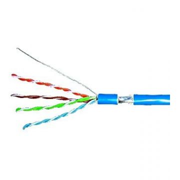 Cablu Schrack F/UTP Cat.5e, HSEKF424P1, 4x2xAWG24/1, PVC, Eca, albastru, cutie