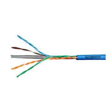 Cablu Schrack U/UTP Cat.6, HSKU423P13, 4x2xAWG23/1, 300MHz, PVC, Eca, albastru