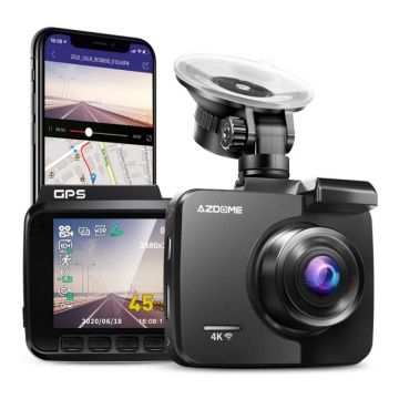 Camera auto DVR AZDOME, 4K, WiFi, GPS, Unghi 170, WDR, G-Sensor, Mod parcare