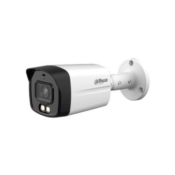 Camera supraveghere exterior cu iluminare duala Dahua HAC-HFW1509TLM-IL-A-0280B-S2, 5 MP, IR 40 m, lumina alba 40 m, 2.8 mm, microfon