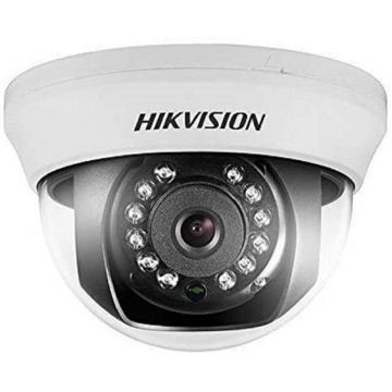 Camera supraveghere, 5 Megapixeli 2.8mm IR 20 m, Hikvision Turbo HD dome DS-2CE56H0T-IRMMF