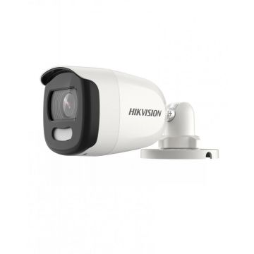 Camera supraveghere Turbo HD bullet Hikvision DS-2CE10HFT-F(3.6mm) 5MP, ColorVU lumina alba 20 m