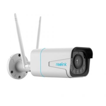 Camera supraveghere WiFi, Reolink RLC-511WA, 5 MP, zoom optic 5x, detectare persoana/vehicul, vedere nocturna color, notificari Push pe telefon, slot Micro SD Card, unghi vizualizare orizontala 27°-96°