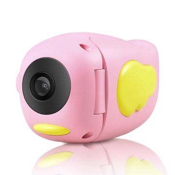 Camera Video-Foto Digitala, Interactiva Cu Jocuri Pentru Copii, Full-hd, Ecran 2 inch, 1080p, rezistenta la socuri, model 2022 (roz)