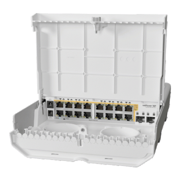 Cloud Router Switch outdoor 16 x Gigabit PoE-Out, 2 x SFP+ - Mikrotik CRS318-16P-2S+OUT