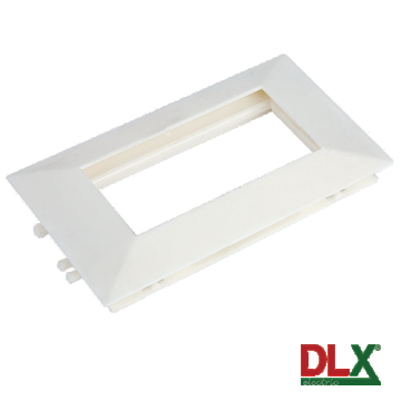 Rama alba cvadrupla pentru aparataj 45x45 mm (8 module) - DLX