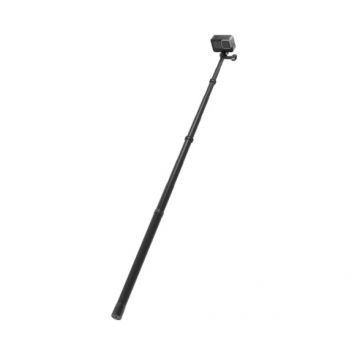 Selfie stick Telesin pentru camere video sport GoPro, aluminiu, reglabil, 300cm, Negru