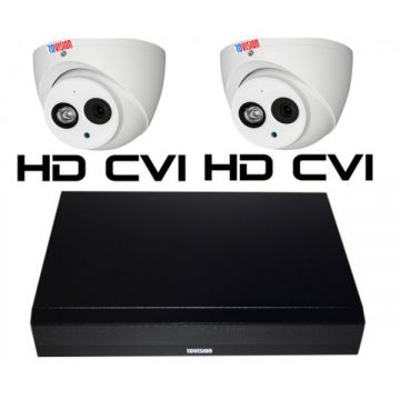 Sistem supraveghere video Rovision 2 camere 2mp 50m smart IR IP67