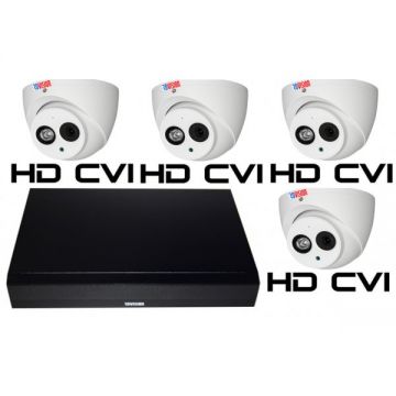 Sistem supraveghere video Rovision 4 camere 2mp 50m smart IR IP67