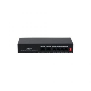 Switch 4 porturi, 1.2 Gbps, PoE, cu management, Dahua PFS3006-4ET-36