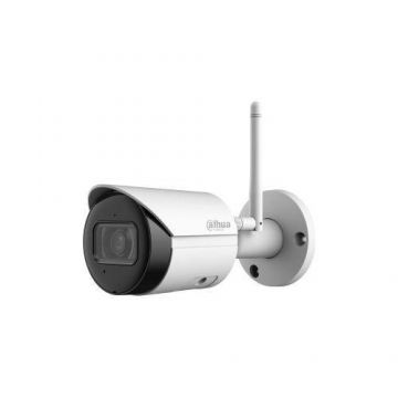 Camera de supraveghere Dahua IPC-HFW1430DS-SAW-0280B, Bullet, WiFi, 4MP, IR 80m, IP67, 2.8 mm, Microfon