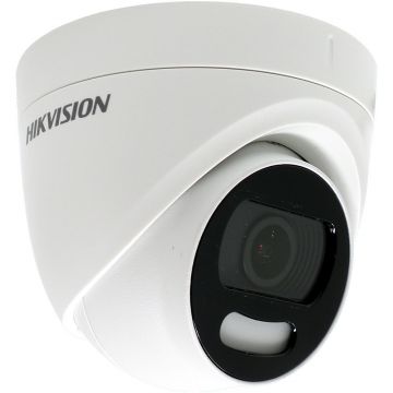 Camera supraveghere Dome Hikvision TurboHD 5.0 ColorVu DS-2CE72HFT-F, 5 MP, lumina alba 20 m, 2.8 mm
