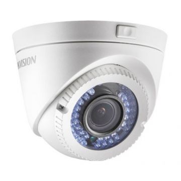 Camera supraveghere Dome PoC Hikvision DS-2CE56D0T-VFIR3E, 2 MP, IR 40 m, 2.8 - 12 mm