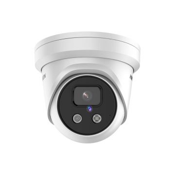 Camera supraveghere IP Dome Hikvision DarkFighter AcuSense DS-2CD2386G2-IU4C, 8 MP, 4 mm, IR 30 m, microfon, slot card, PoE