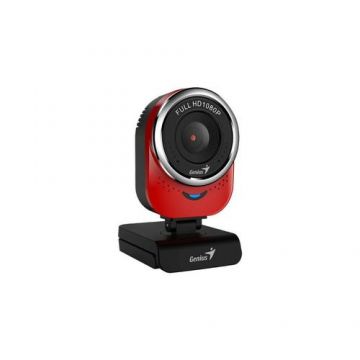 Camera web GENIUS QCam 6000, Full HD, USB 2.0, microfon (Rosu)