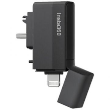 Cititor de carduri Insta360 CINSAAQ/C, USB-C, Lightning, pentru Insta360 One X3 (Negru)