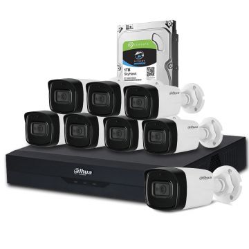 Sistem supraveghere exterior Dahua DH-C8EXT80M-4MP-M, 8 camere, 5 MP, IR 80 m, 1 TB HDD, IoT Sistem supraveghere exterior Dahua DH-C8EXT80M-4MP-M, 8 camere, 5 MP, IR 80 m, 1 TB HDD, IoT